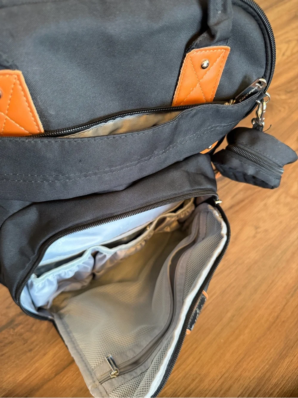 Babbleroo Black Baby Diaper Backpack Bag - Stylish Organizer